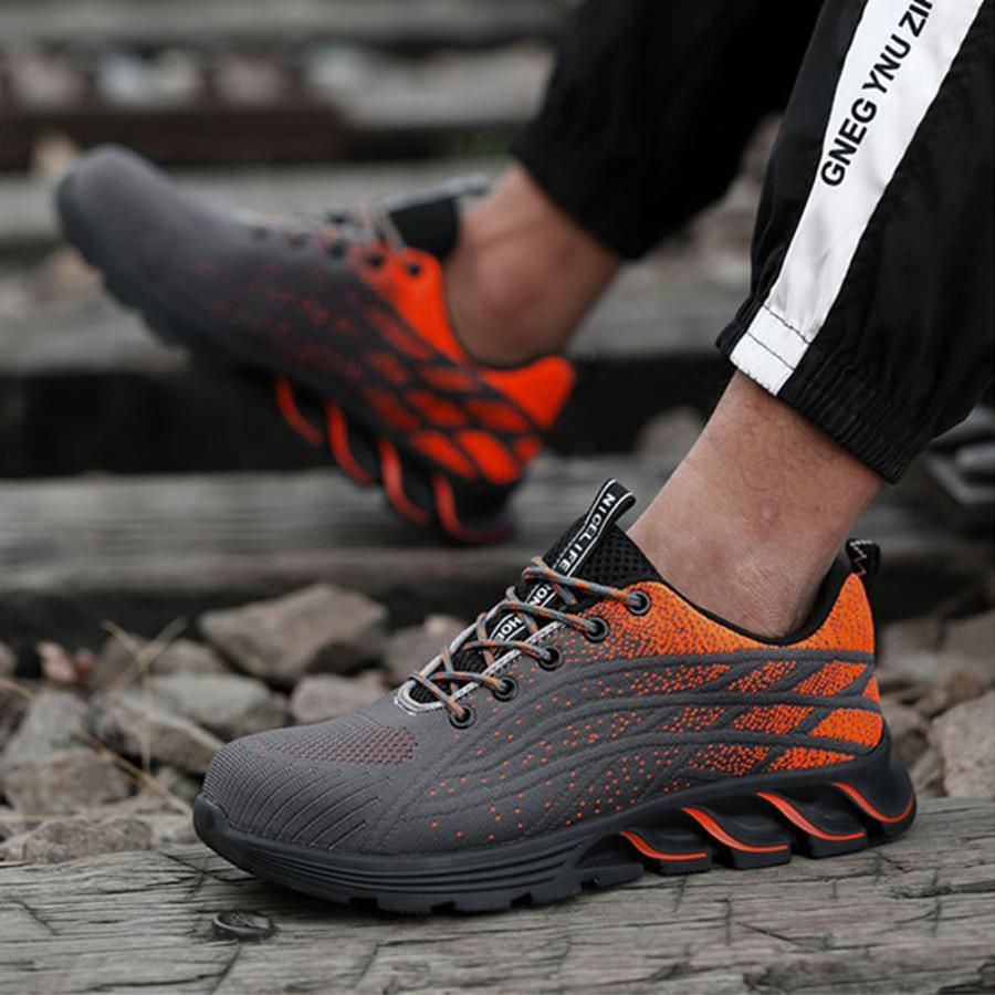 安全靴 おしゃれ 防水 シューズ 耐摩耗 作業 メンズ レディース 軽量 つま先 男女兼用 通気性 快適 セーフティ 守る グリップ 滑らない 歩きやすい 災害用 軽い | ブランド登録なし | 18