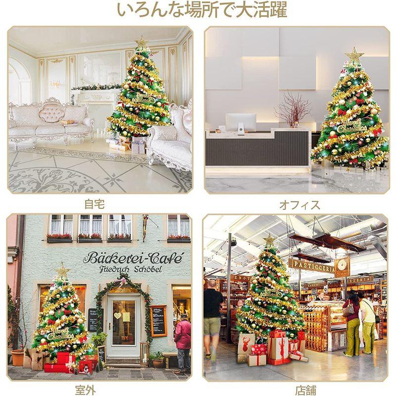 クリスマスツリー 150cm christmas tree 10mのLEDライト付き 10種類のオーナメント クリスマスグッズ フルセット