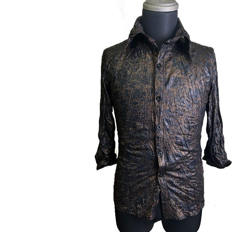 新品CIVARIZE7分袖シアーシャツ♡ワイヤー入り♡孔雀柄♡ロング丈♡