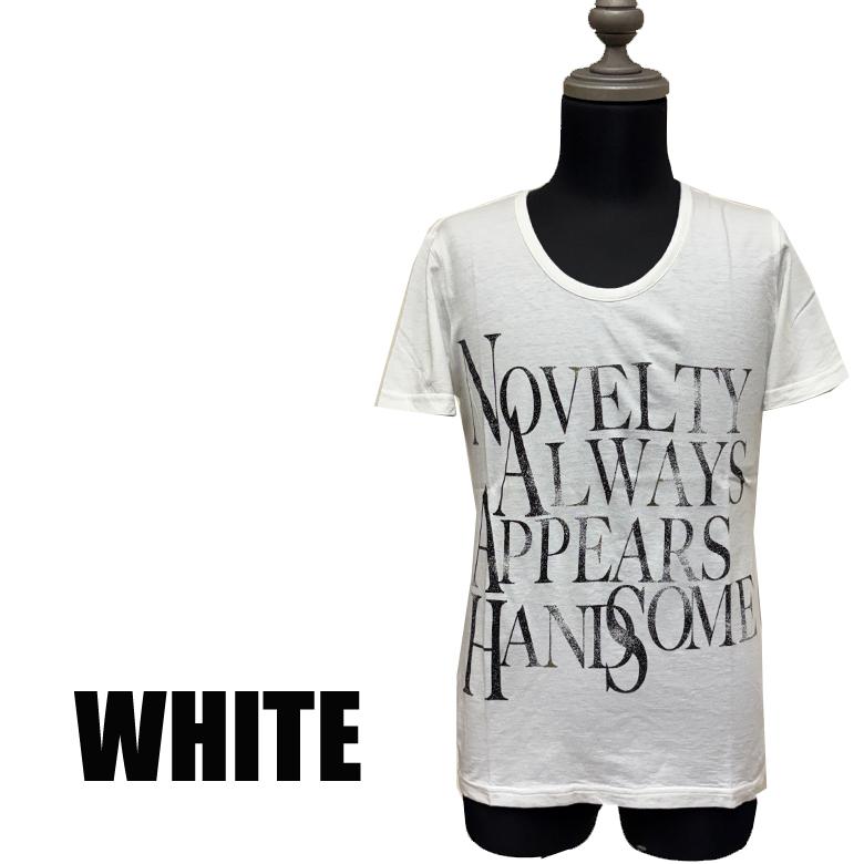 【閉店セール】ストレッチメッセージプリント Uネック 在庫一掃セール　ホワイト グレー Sサイズ 小さいサイズ |  | 03