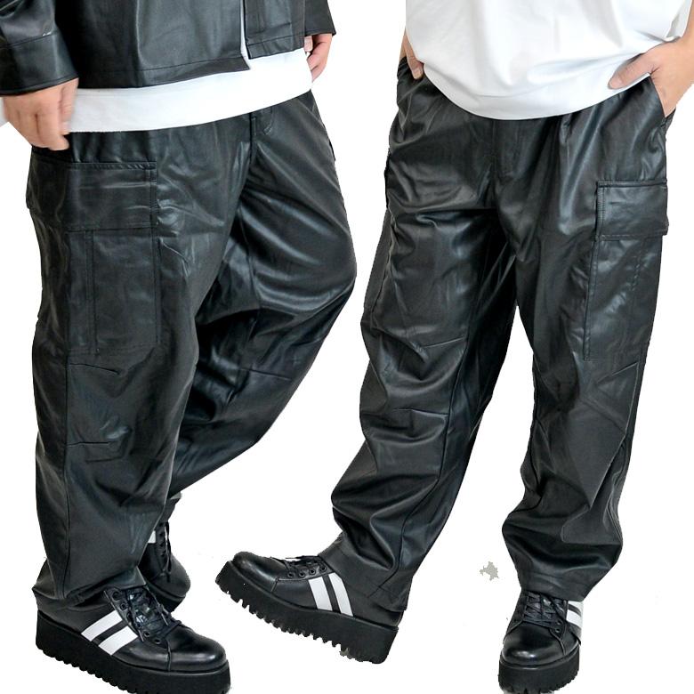 PERSONSOUL レザー カーゴパンツ 黒 パーソンソウル ビートル ファクス レザー パンツ - personsoul
