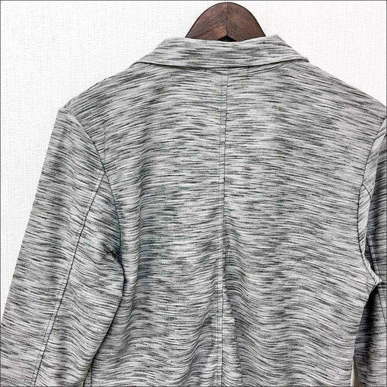 閉店セール】7分袖スラブテーラードジャケット メンズ JKT 背面