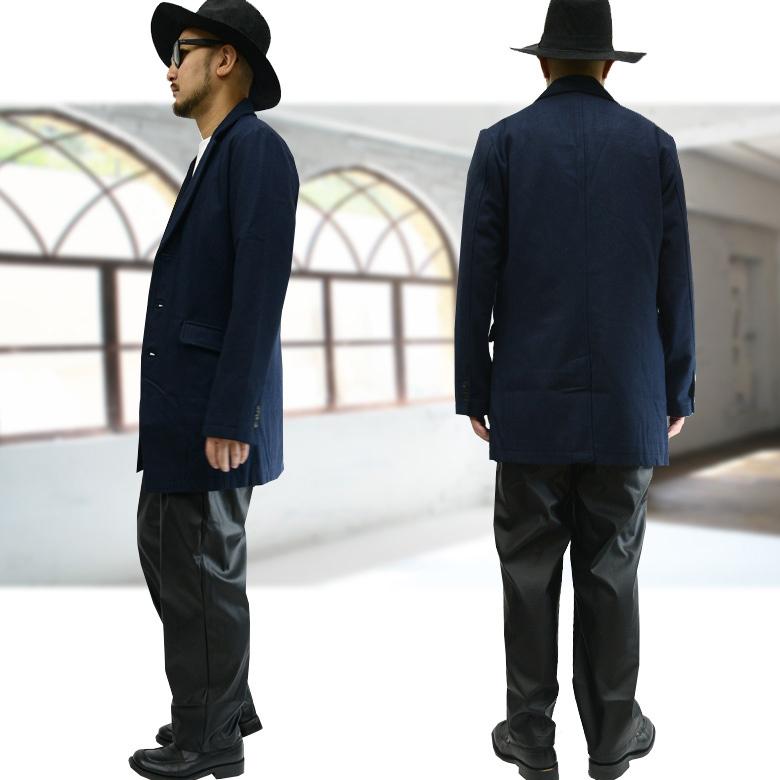 閉店セール】メルトンウール混 チェスターコート メンズコート ミドル