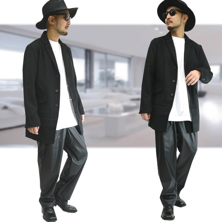 Plantation ウール混 チェスターコート XL 閉店セール】メルトンウール混 チェスターコート メンズコート