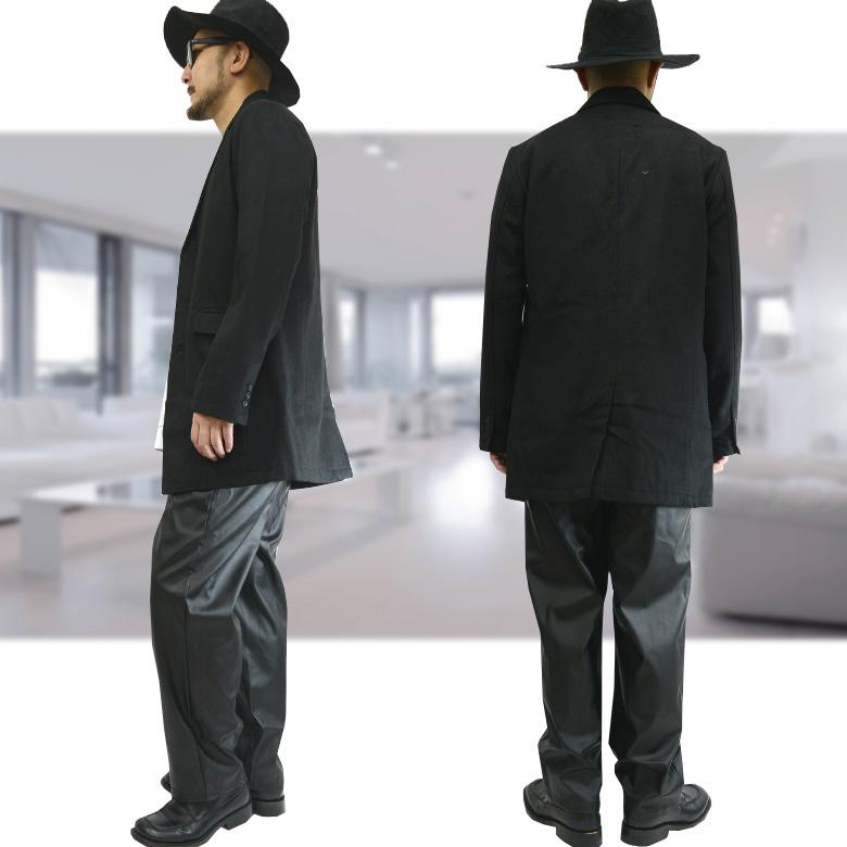 閉店セール】メルトンウール混 チェスターコート メンズコート ミドル