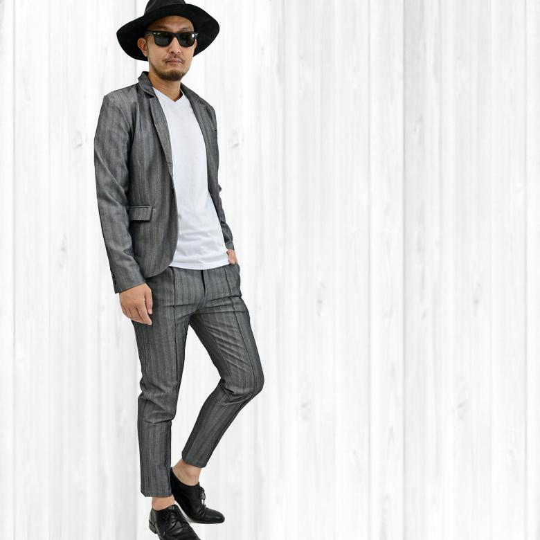 美品　ヘリンボーン地　B&Y UNITEDARROWS　スーツ　セットアップ ヘリンボーン 3Bスーツ ―ストレッチ―