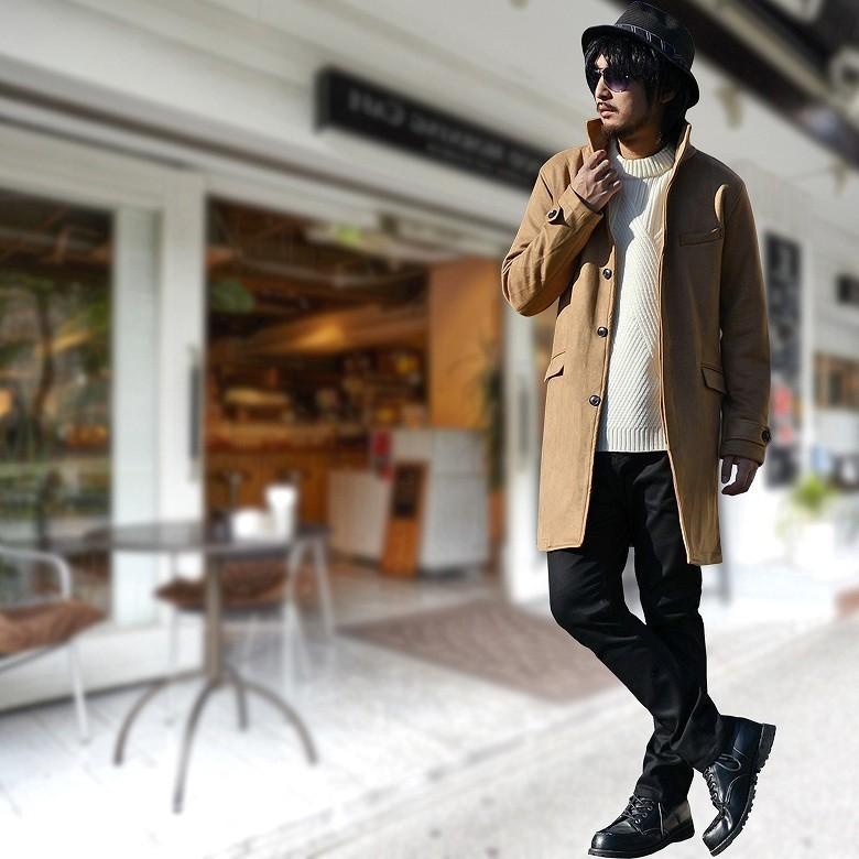 形状記憶ワイヤー襟フェイクスエードイタリアンカラーコート メンズコート ロングコート 膝上丈 トレンチコート グレー ベージュ ブラック 1651 53 Spruce Vasin 通販 Yahoo ショッピング