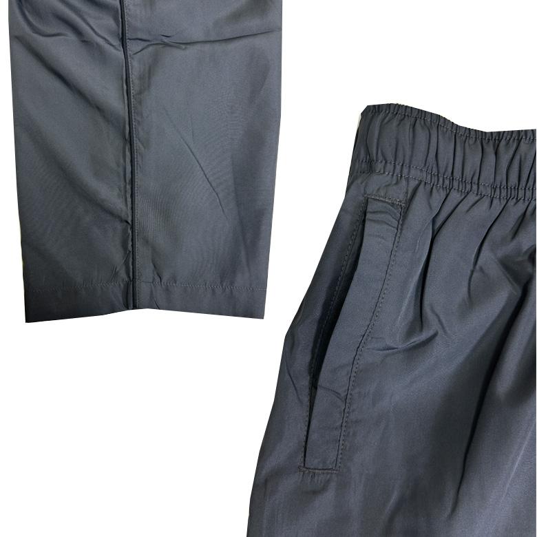 閉店セール】サイドパイピングライン ポリ素材ワイドイージーパンツ