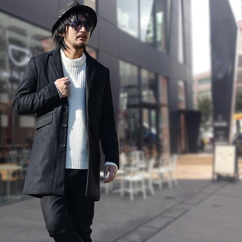 メルトンウール混チェスターコート メンズ メルトンウール ロングコート ビッグサイズ 3つボタン ブラック グレー ネイビー キャメル 333 Spruce Vasin 通販 Yahoo ショッピング