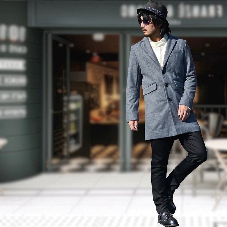 メルトンウール混チェスターコート メンズ メルトンウール ロングコート ビッグサイズ 3つボタン ブラック グレー ネイビー キャメル 333 Spruce Vasin 通販 Yahoo ショッピング