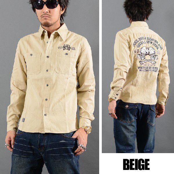 閉店セール】長袖シャツ メンズ デザインステッチミリタリー長袖シャツ