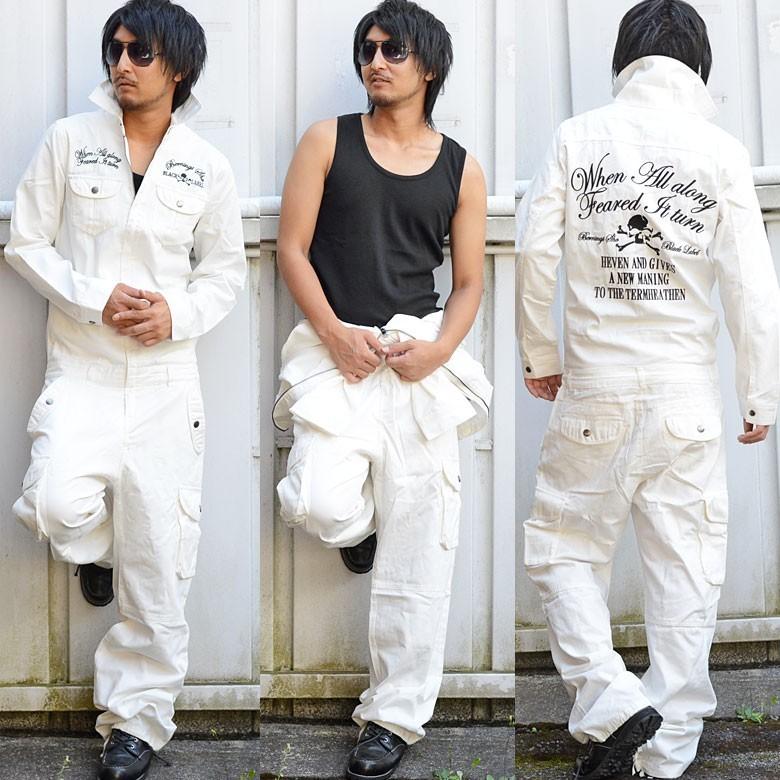 プレゼントを選ぼう スカル刺繍ツナギ つなぎ ツナギ メンズ 長袖 オールインワン 作業着 大きい サイズ 秋物 春物 秋冬物 秋服 メンズファッション Wantannas Go Id