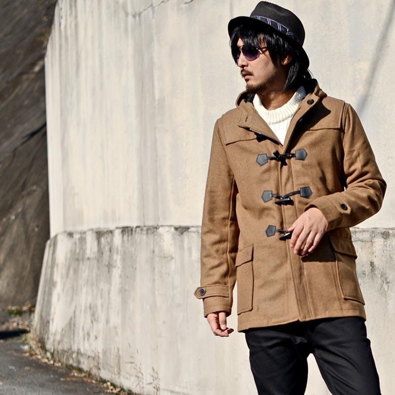コート メンズ 冬 秋冬 フードコート ダッフルコート メンズ ウール メルトン メンズ アウター シンプル ベーシック Spruce Vasin 通販 Yahoo ショッピング