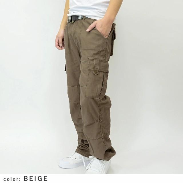 閉店セール】カーゴパンツ メンズ リングベルト付セット ベルト ワーク