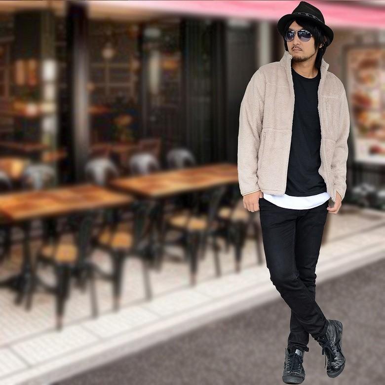 閉店セール】ムートン風ボアジャケット メンズ ボアジャケット 防風