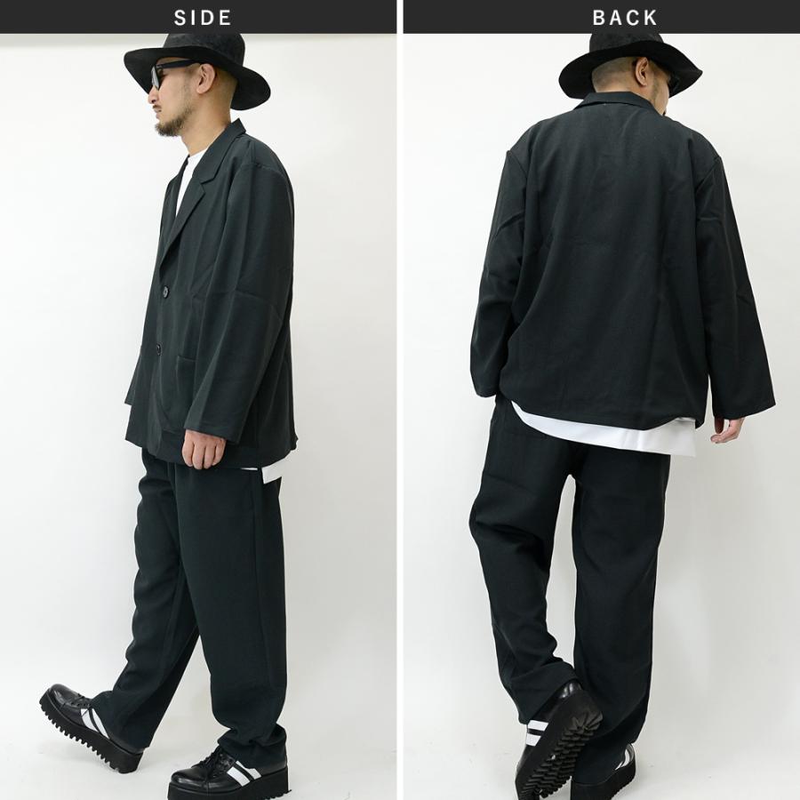 閉店セール】スーツ ギャバジン素材 ワイドテーラード ワイドパンツ