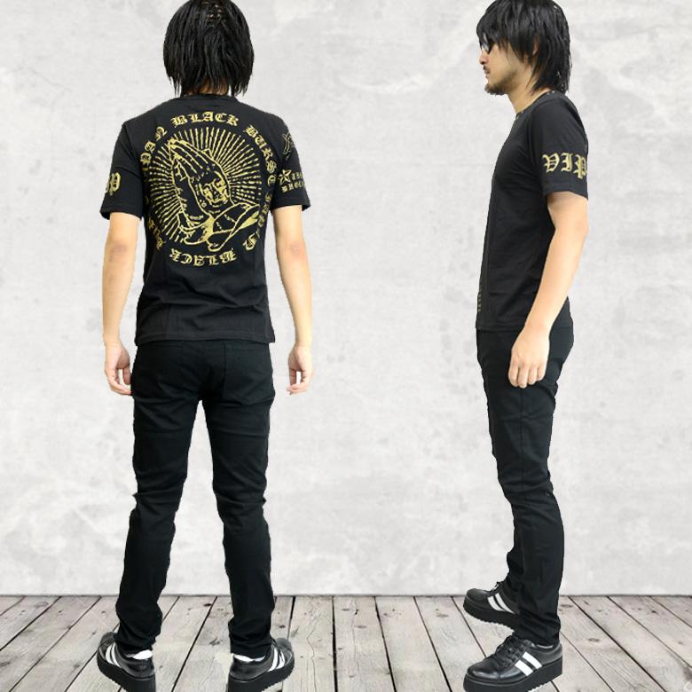 閉店セール】バックプレイハンド半袖プリントTシャツ メンズ 半袖 半袖