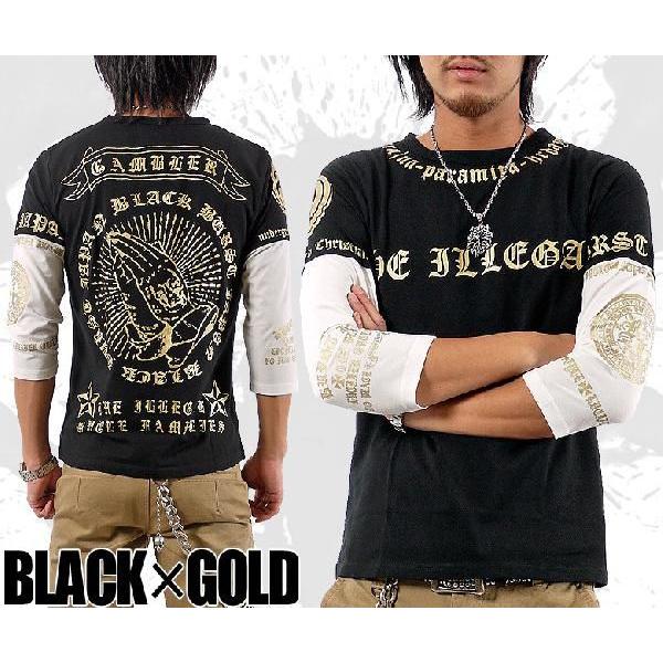 閉店セール】Tシャツ メンズ 6分袖Tシャツ 悪羅悪羅 ティーシャツ