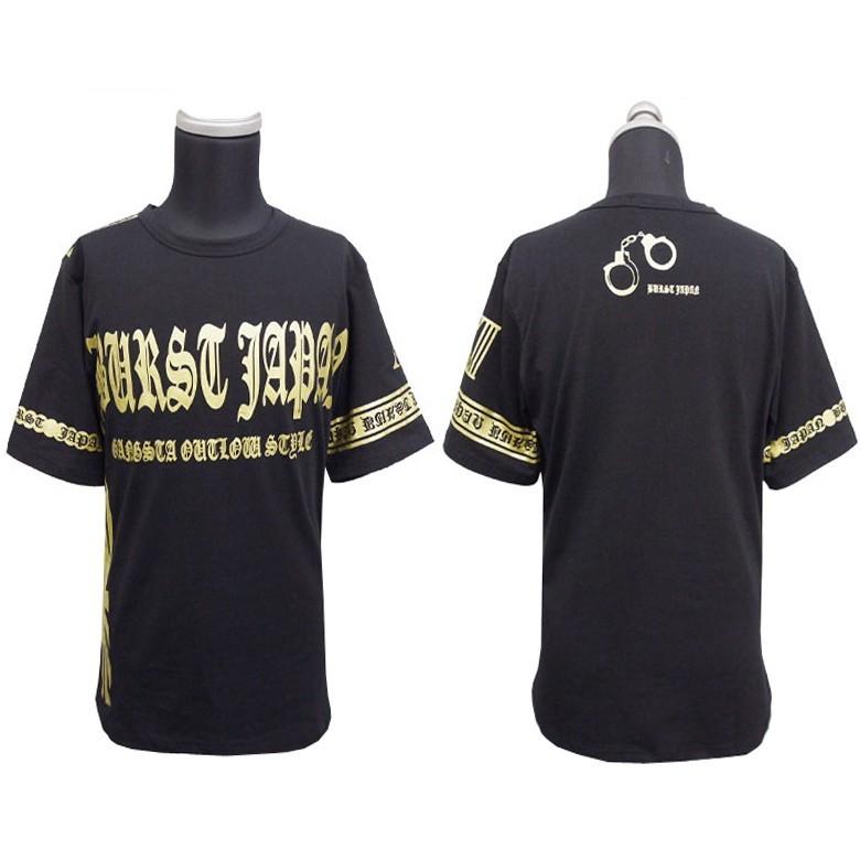 美品　未使用　Bandel ブラック 半袖Tシャツ　ゴールド　ロゴ　Mサイズ MIZUNO（ミズノ） Tシャツ メンズ 半袖 丸首 ビッグロゴ 吸汗速乾