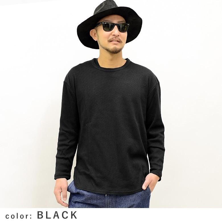 ラウンドカットロング丈カットソー メンズカットソー 長袖