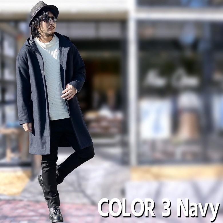 メルトンウールフーデットコート メンズコート ロングコート 膝上丈 グレー キャメル ネイビー ブラック Llサイズ有 Spruce Vasin 通販 Yahoo ショッピング