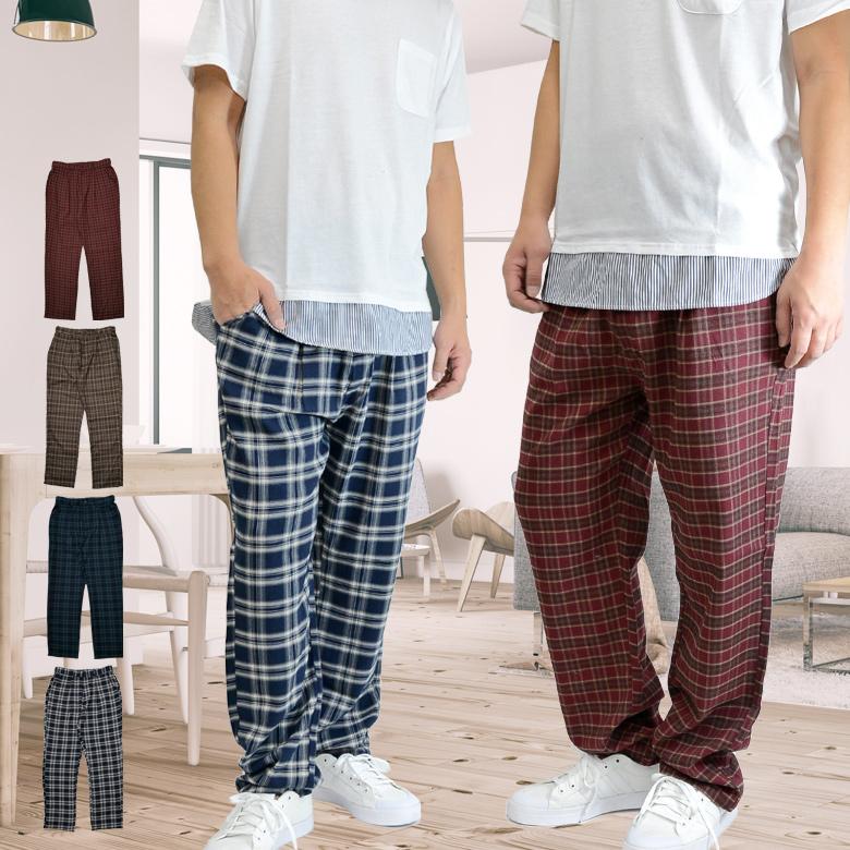 新素材新作 メンズパンツ ワイドパンツ ワイドテーパードパンツ タータンチェック テーパードパンツ