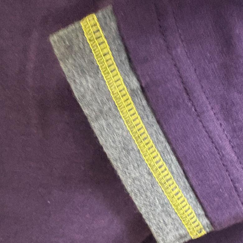 閉店セール】フェイクレイヤード ドレープxパーカーTシャツ パープル