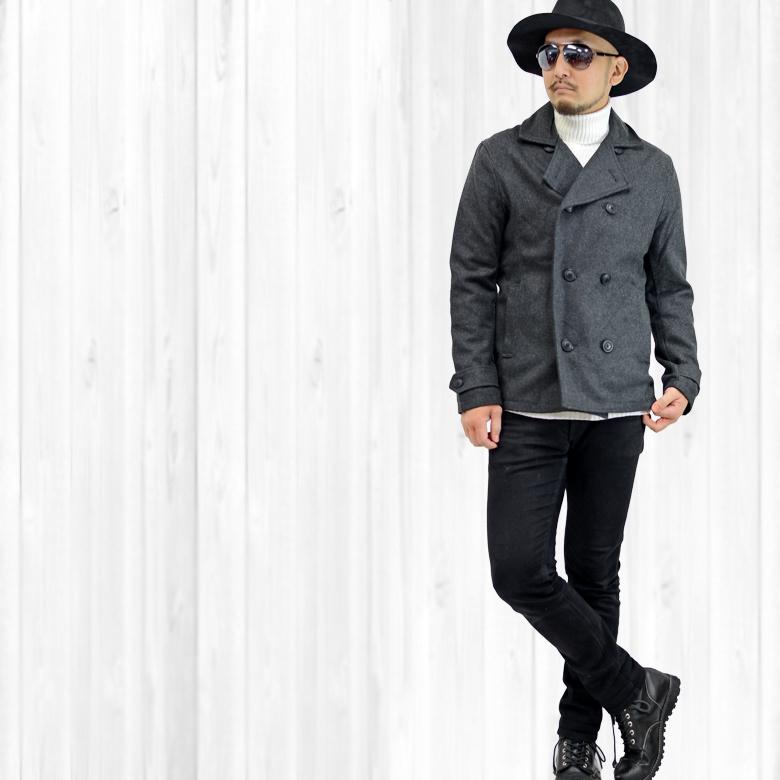 メンズ アウター ピーコート Pコート メンズ ウール コート ジャケット ショート丈 プレーン 無地 931 Spruce Vasin 通販 Yahoo ショッピング