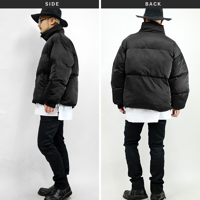 ポリツイル中綿ボリュームジャケット メンズ アウター ビッグシルエット 撥水加工 ホワイト ブラック 白黒 M Xlサイズ 韓国ファッション Spruce Vasin 通販 Yahoo ショッピング