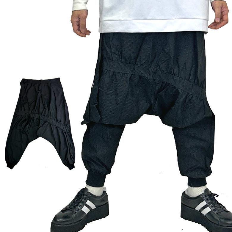 閉店セール】ストライプ バルーン サルエル ジョガーパンツ 超サルエル