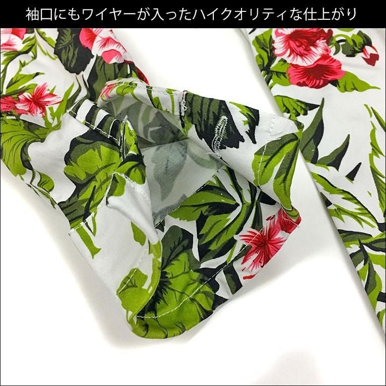 長袖シャツ ボタニカル 総柄 ロングシャツ メンズシャツ 総柄