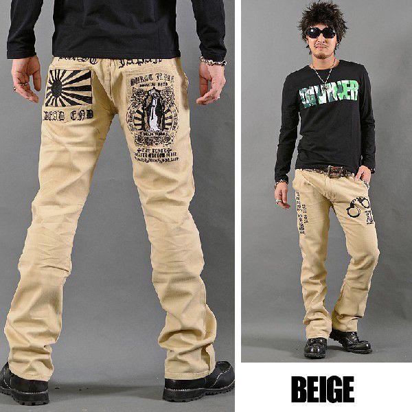 閉店セール】シューカット チノパン メンズ チノパンツ 刺繍日章カラー