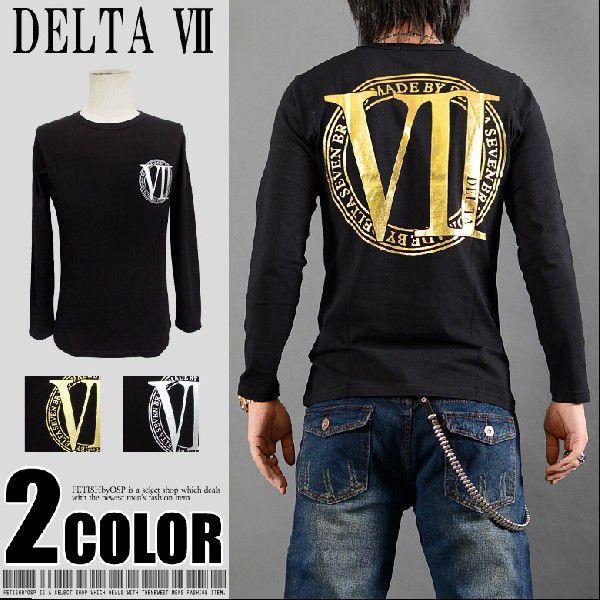 長袖ｔシャツ メンズ ブランドロゴ バック箔プリント ロンｔ Web限定