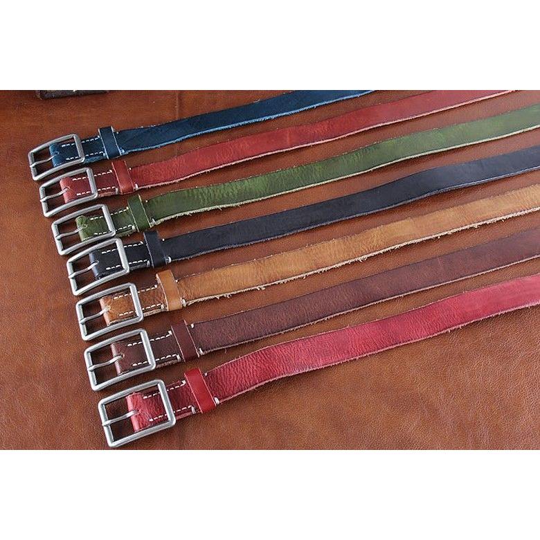 ベルト メンズ ヴィンテージ加工レザーベルト アンティークレザー 細め 細ベルト カジュアル スーツスタイル Pao 0035 Spruce Vasin 通販 Yahoo ショッピング