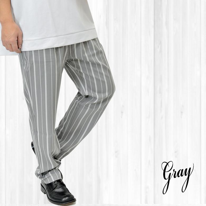 閉店セール】テーパードパンツ ランダムストライプ メンズパンツ