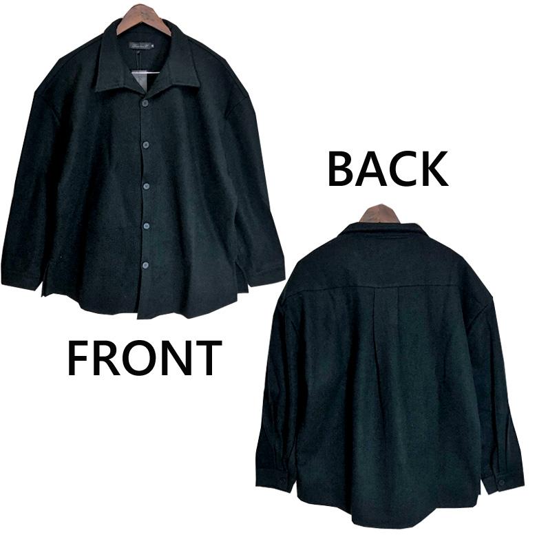 閉店セール】ビッグシルエットメルトン素材 シャツジャケット メンズ