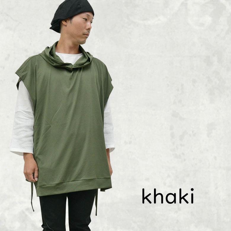 閉店セール】ビッグシルエット ムササビノースリーブパーカー メンズ