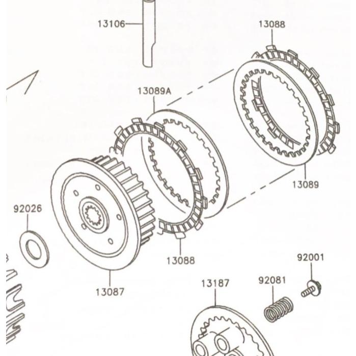 ゼファー400(ZR400C) クラッチバン&スプリング&ガスケット 1台分 1枚 ゼファー400(ZR400C) クラッチバン&スプリング&ガスケット 1台分 1枚