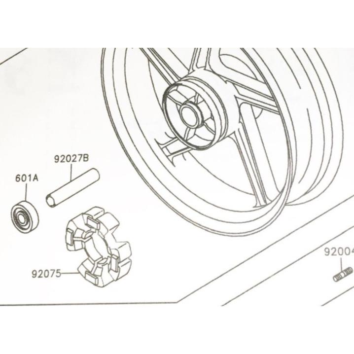 カワサキ（Kawasaki） ゼファー400(ZR400C) リヤハブダンパー