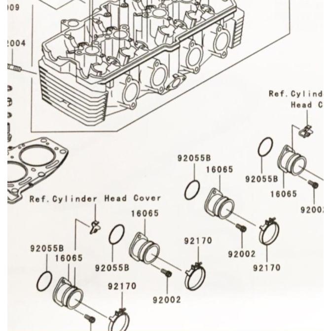 カワサキ ZRX400/400-II(ZR400E) インシュレーター&Oリング 1台 カワサキ ZRX400/400-II(ZR400E) インシュレーター&Oリング 1台