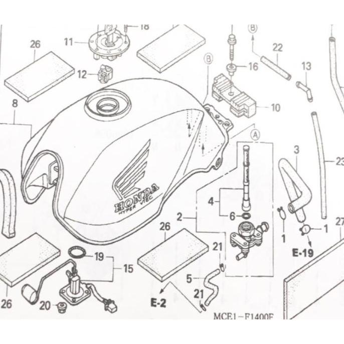 ホンダ CB400SF/SB(NC39) 全年式 フューエルコック (ガソリン ホンダ CB400SF/SB(NC39) 全年式 フューエルコック (ガソリン