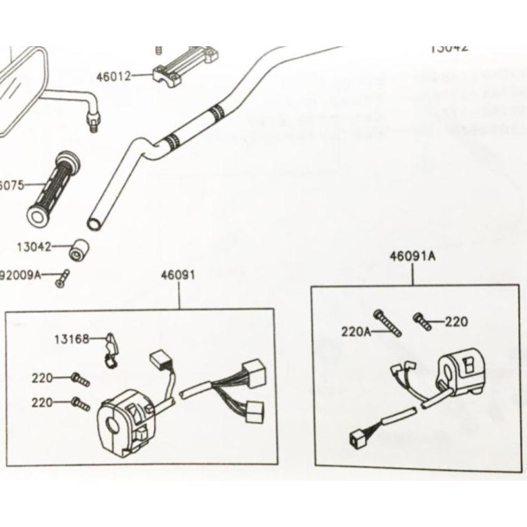 カワサキ ZRX400/400-II(ZR400E) 1998〜2003年モデルまで ハンドル