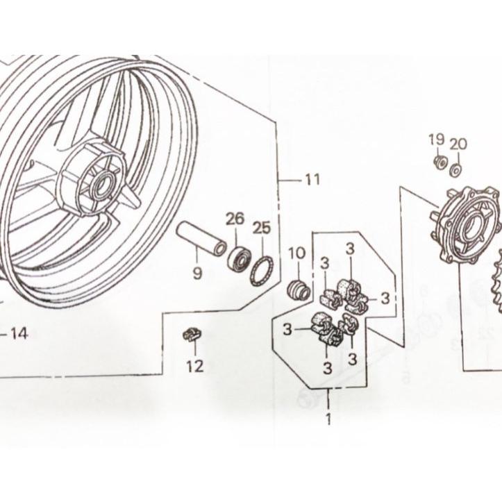 ホンダ（HONDA） ホーネット250(MC31) ☆1997年モデル〜 車台番号MC31