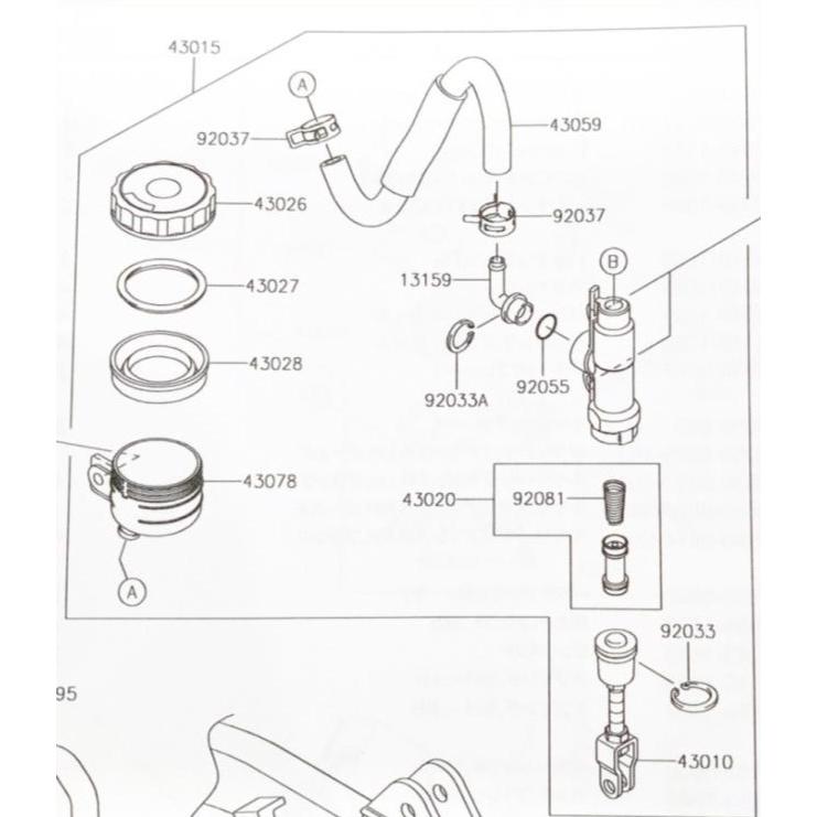 カワサキ ZRX1200 DAEG(ZRT20D) リヤマスターシリンダーインナー カワサキ ZRX1200 DAEG(ZRT20D) リヤマスターシリンダーインナー