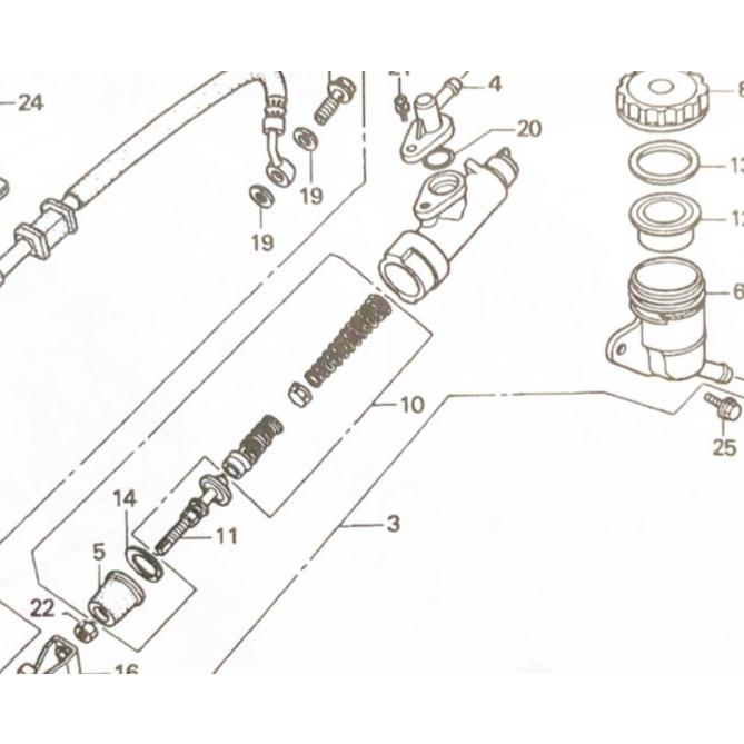 ホンダ（HONDA） CBR250RR(MC22) リヤマスターシリンダーインナー