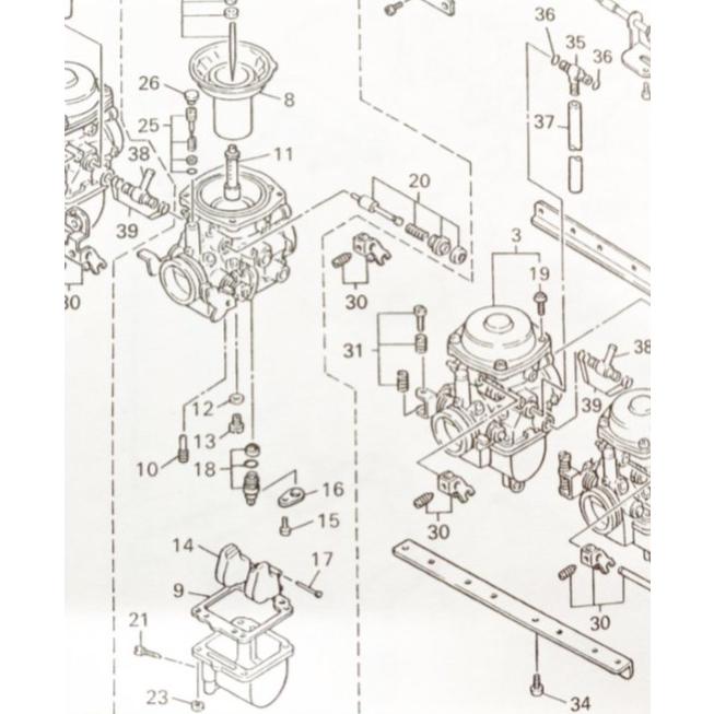 ヤマハ発動機 XJR1300(RP01J) ダイヤフラム 1台分 図中(8番) 5EA-14940