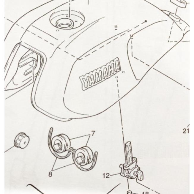 ヤマハ発動機 XJR1300(RP01J) フューエルコック(ガソリンコック 燃料
