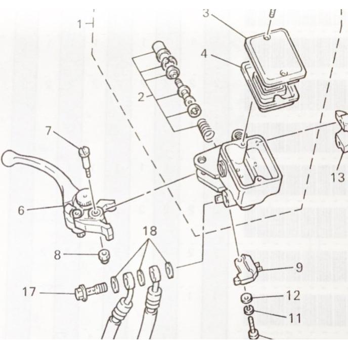 ヤマハ発動機 XJR1300(RP01J) フロントマスターシリンダーインナー