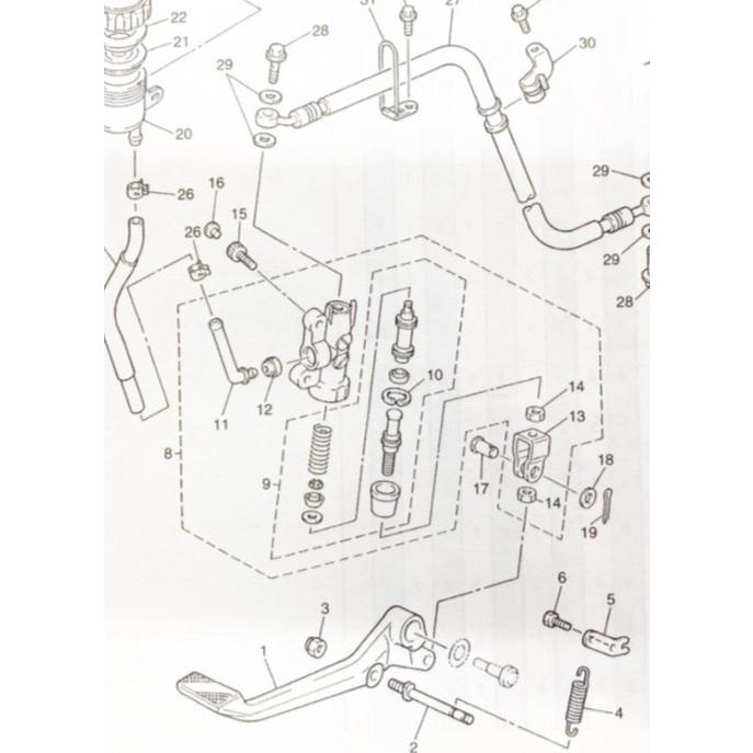 ヤマハ発動機 XJR1300(RP01J) リヤマスターシリンダーインナーキット