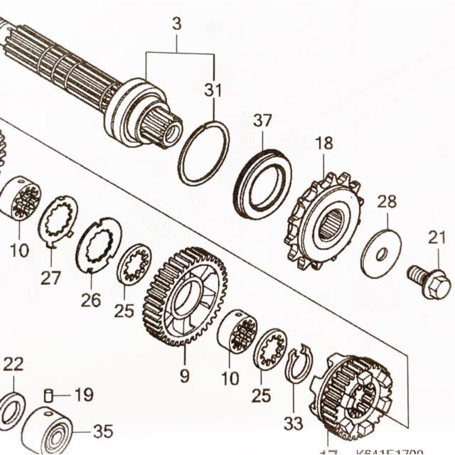 ホンダ ホンダ純正部品 23801-K64-N00 ドライブスプロケット ホンダ ホンダ純正部品 23801-K64-N00 ドライブスプロケット